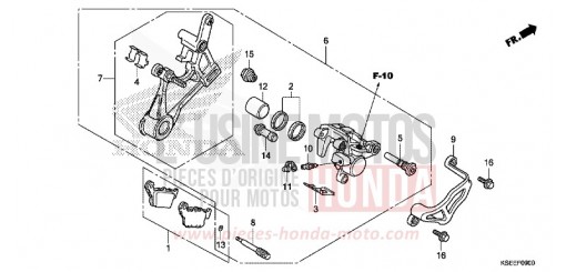 ETRIER DE FREIN ARRIERE CRF150RBJ de 2018